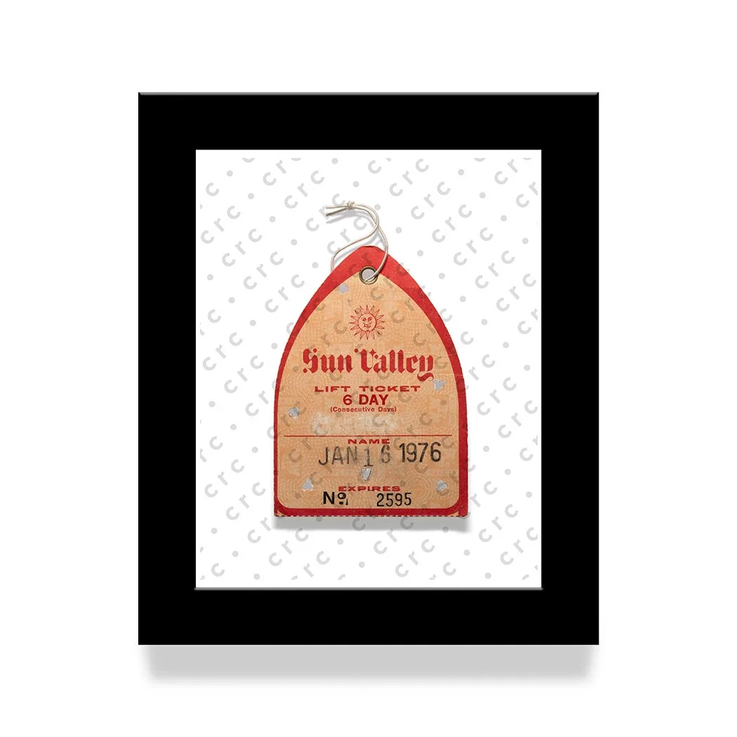 Sun Valley | 1976 Vintage Ski Lift Ticket Print — c r c